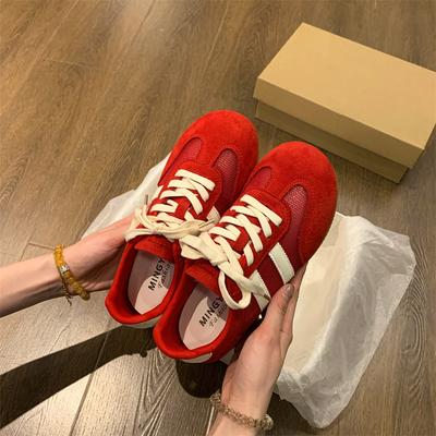 Ретро женская обувь весна 2025 новые спортивные туфли на плоской подошве легкие повседневные туфли на мягкой подошве