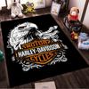"Ковер Harley Davidson с орлом и логотипом мотоциклов на черном фоне" Подходит для использования в качестве противоскользящего коврика для гостиной, спальни, диванов