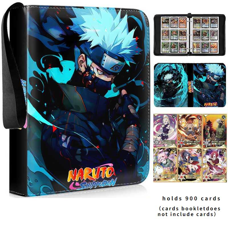 NARUTO Uzumaki Naruto 900pcs Card Anime Game Card Zipper Holder Binder Game Card Collection Book Kids Toys Gifts