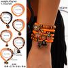 Halloween New Skull Pumpkin Bracelet Set, Witch Spider Mixed Color Beaded Kunjuan Hand