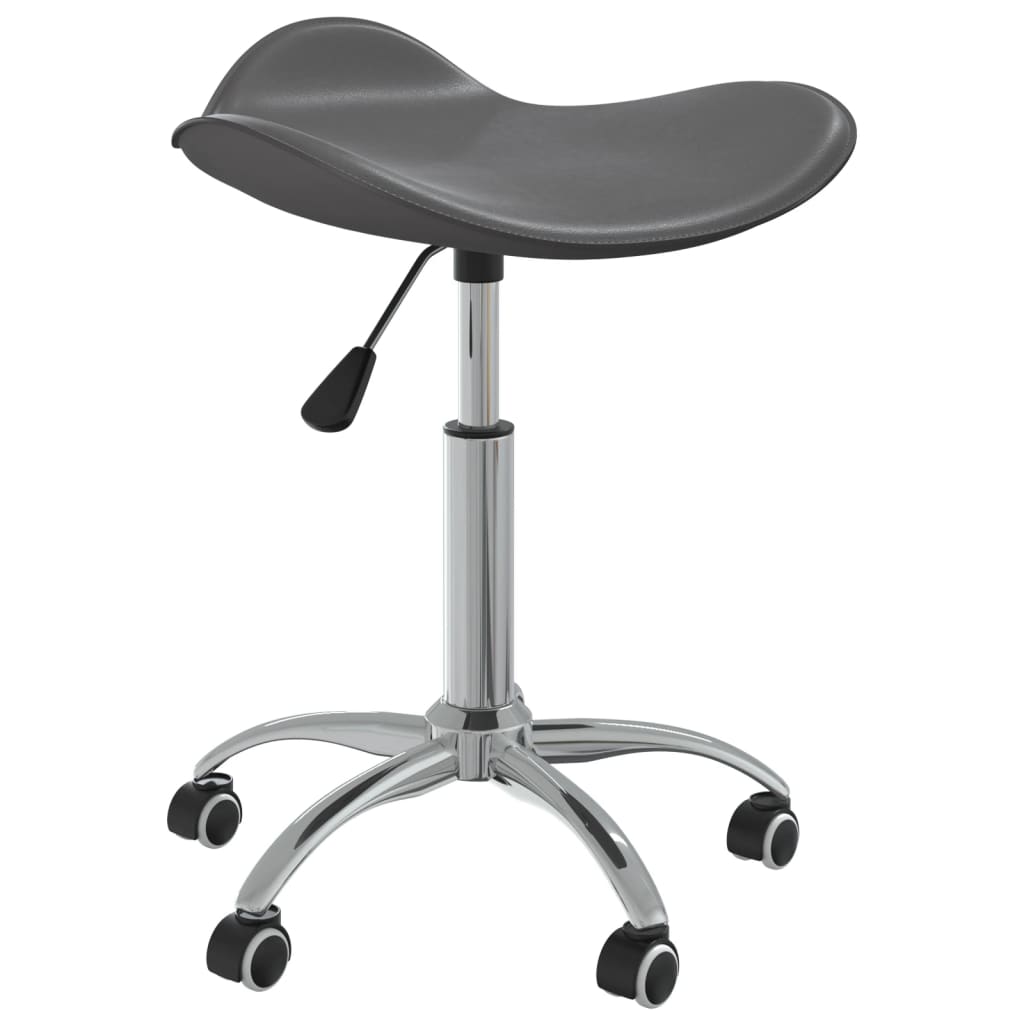 Hairdresser Swivel Stool Gray Artificial Leather