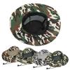 Outdoor Fishing Wide Brim Breathable Camouflage Sun Visor Hat Sun Protection Hiking Cap Bucket Hat