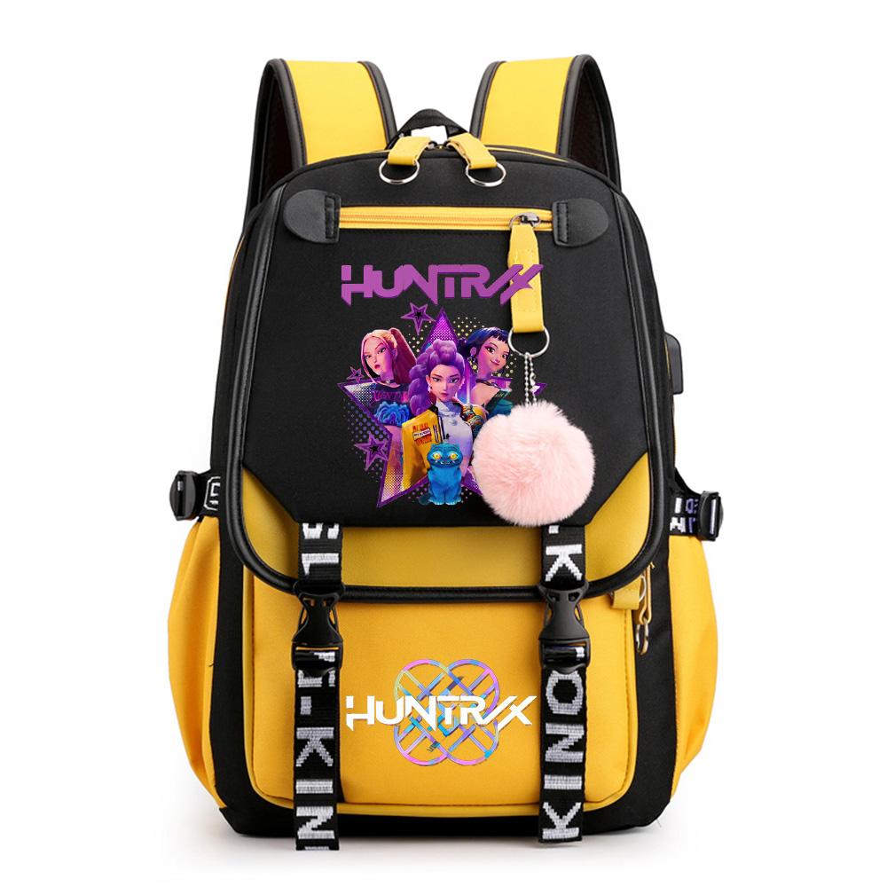 Anime Cute Cartoon K-Pop Printed Backpack Schoolbag for Teenager Student Girl Boy Bookbag Large Capacity Waterproof Travel Bag Kid Gift Rucksak