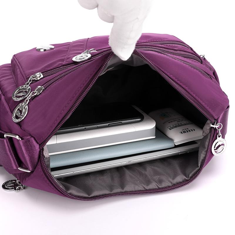 Женская водонепроницаемая сумка из нейлонового холста через плечо и через плечо - в японском и корейском стиле для повседневного использования