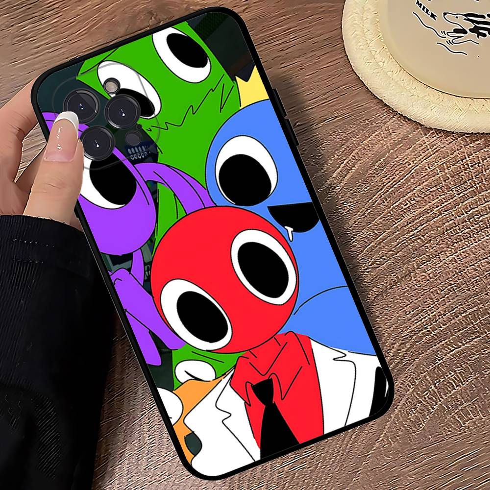 Cartoon R-Rainbow Friends For IPhone 17 16 15 14 13 12 Mini 11 Pro Max Plus Soft Silicone Phone Cover