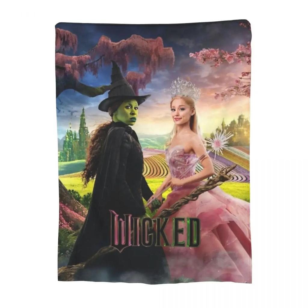 Мюзикл Злая 2024 Одеяла Флис Принт Расслабляющее Мягкое Плед для Постельных Принадлежностей Спальни Плюшевое Тонкое Одеяло