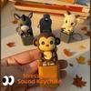 LED Light Animal Clicker Keychain Fidget Sound-producing Toy Anxiety Sensing Toy  For Adults