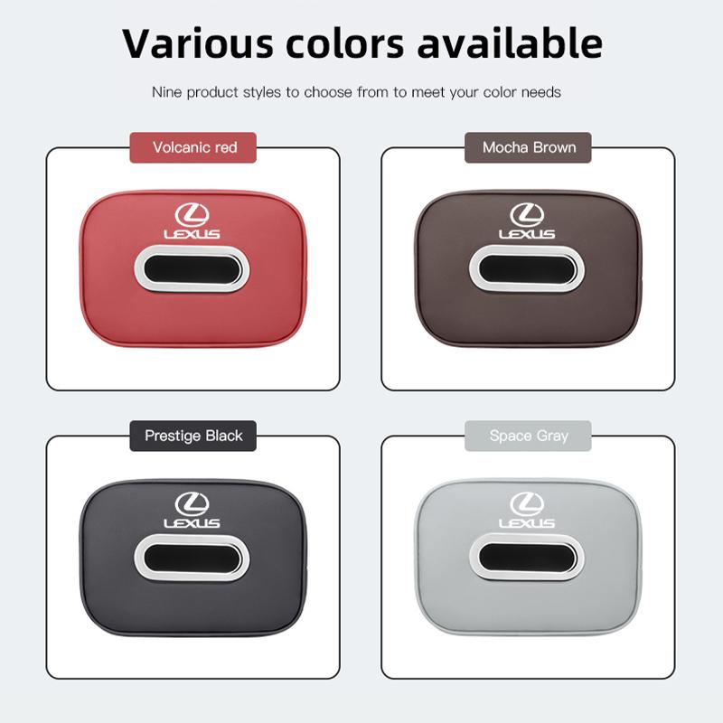 AAPL1 2026 Hot Interior Stickers New PU Leather Car Tissue Box Storage Bag Accessories For Lexus IS250 IS350 IS200 UX RX350 LX570 LX60