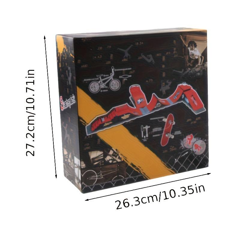 Мини-наборы для фингерборд-парка 6 в 1 Игрушки-фингерборды с 6 фингербордами, 6 деками для скейтпарка, рампой, фингербайком, подарок