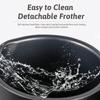Вспениватель молока 4 в 1 Пеногенератор для горячей и холодной воды, 400 Вт, нержавеющая сталь, антипригарное покрытие, 11,84 унций/350 мл