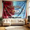 Custom Name Personalized Manchester City Print Tapestry, Wall Art Decor, Bedroom, Dorm, Apartment, LivingRoom, Party Backdrop, Gift for Birthday