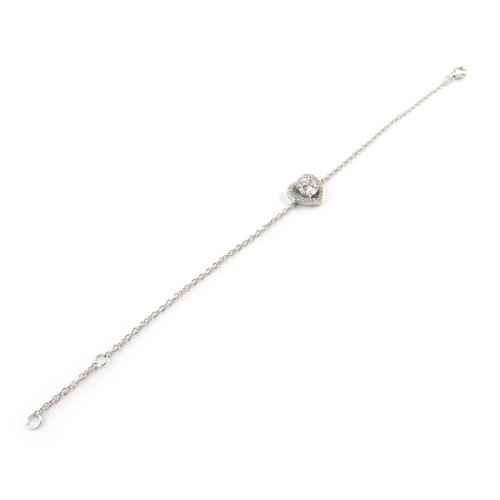 Les Trésors De Lily [N6828] - Silver Bracelet 'Love' White Silver - 12x12 Mm