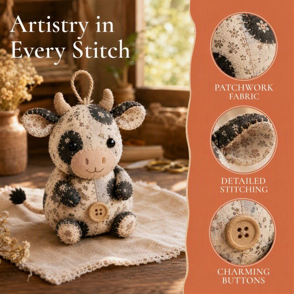 Vintage DIY Patchwork Animal Kit Handmade DIY Craft Set Creative Patchwork Sewing Kit Indoor Hobby