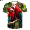 Новейший стиль, мода, женская/мужская, 3D-принт, домашнее животное, попугай, повседневная футболка, рубашка для пары