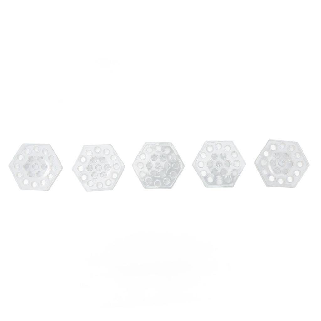 5pcs Aquarium Acrylic Coral Holder Transparent Hex Shape Safe Coral Frag Rack for Aquarium Fish