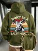 Halloween, Christmas Men'S Autumn Winter Casual Versatile Hoodie, DON'T BE A SALTY HEIFER Cow Fun Print, Regular Fit with Front Ka