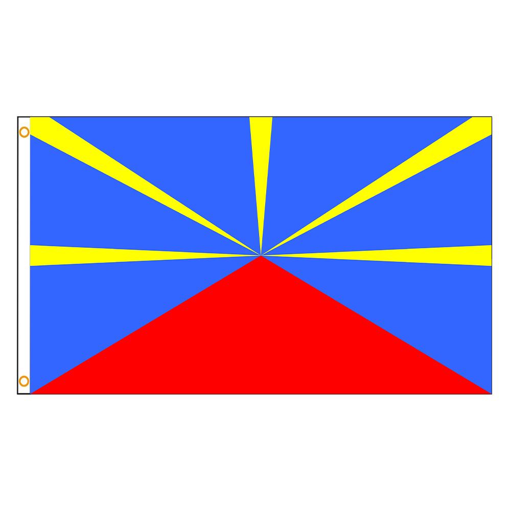 60x90 см 90x150 см ФЛАГ острова Реюньон Полиэстер Цифровая печать Французский флаг Баннер Настенное искусство Домашнее Наружное украшение Гобелен