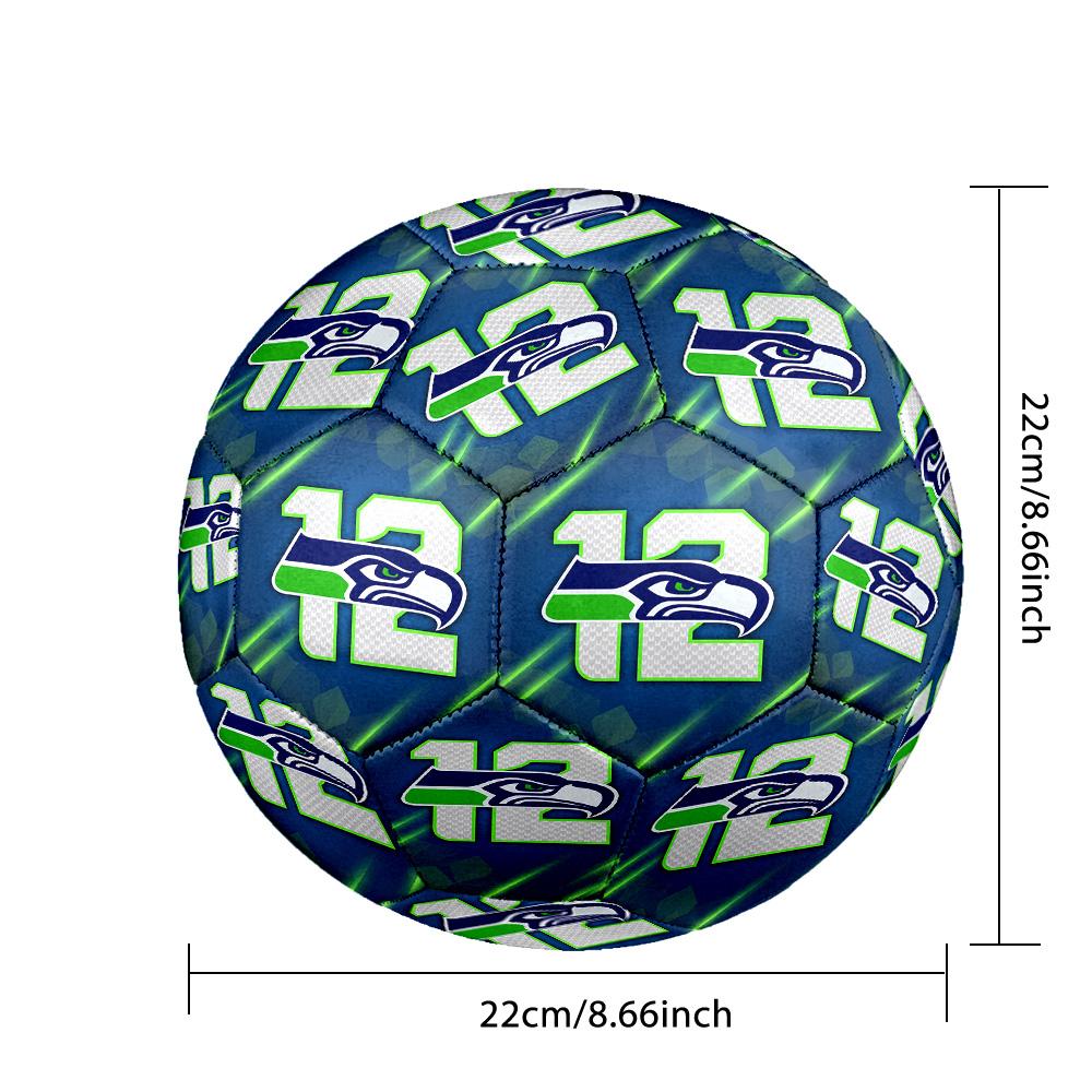 Seattle Seahawks Size 5 Sports Training Ball Shock Absorbing Durable Ball For Match Daily Practice Outdoor Activities