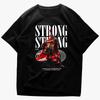Мужская хлопковая футболка Warrior с графическим принтом, винтажная, ретро, athleisure, черная, для фитнеса и мышц - Мужская летняя хлопковая футболка с графическим принтом