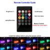Автомобильная светодиодная RGB атмосферная полоса света, дистанционное голосовое управление, стиль интерьера, декоративная RGB светодиодная динамическая окружающая полоса света, 12 В