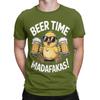 Vintage Beer Time Madafakas Tshirts Unisex Round Collar Cotton T Shirts Short Sleeve Tees Printing Clothing