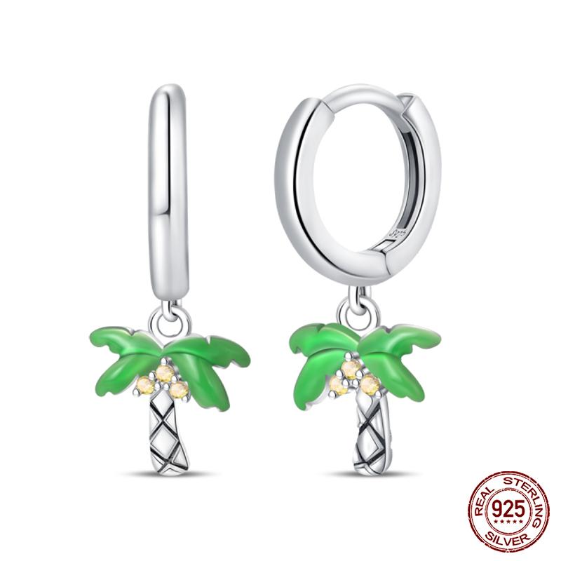 Fashion Luminous Firefly Earrings 925 Silver Purple Butterfly Wave Fishtail Pendant Earrings Fine Party Jewelry Gifts