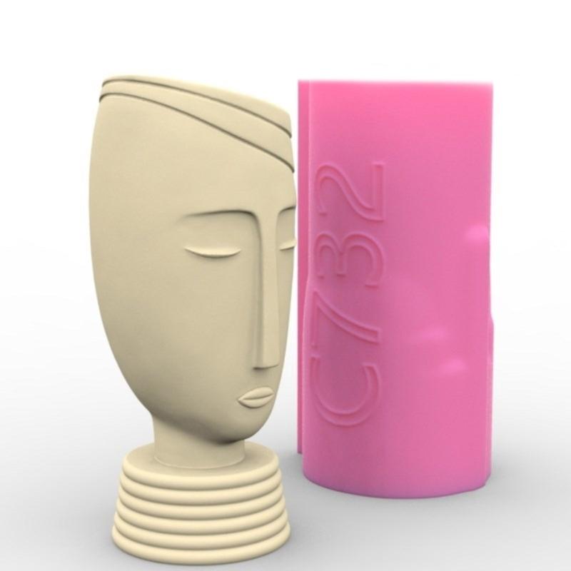 Абстрактная фигура человека, форма для суккулентных плантаторов, силиконовая форма для изготовления цветочных горшков для персонализированных суккулентных плантаторов