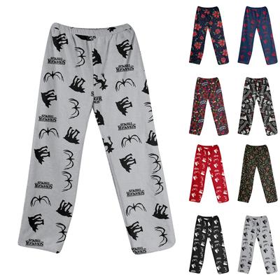 Пижамные брюки Домашняя одежда Повседневные Брюки на кулиске с эластичной талией Удобные Прямые Брюки для йоги Свободные