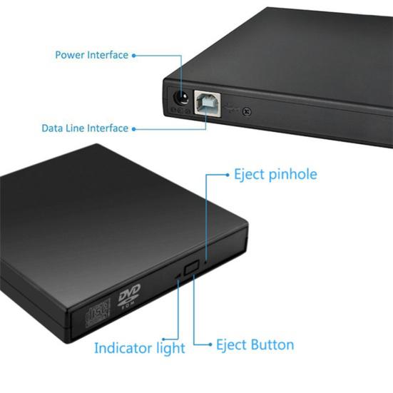 Внешний USB CD-плеер Оптический привод VCD DVD-писатель для ПК Настольного компьютера