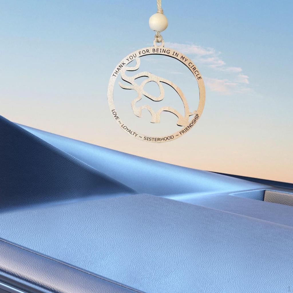 Слон деревянный автомобиль подвесной орнамент зеркало подвеска универсальный деревянный знак табличка на Рождество