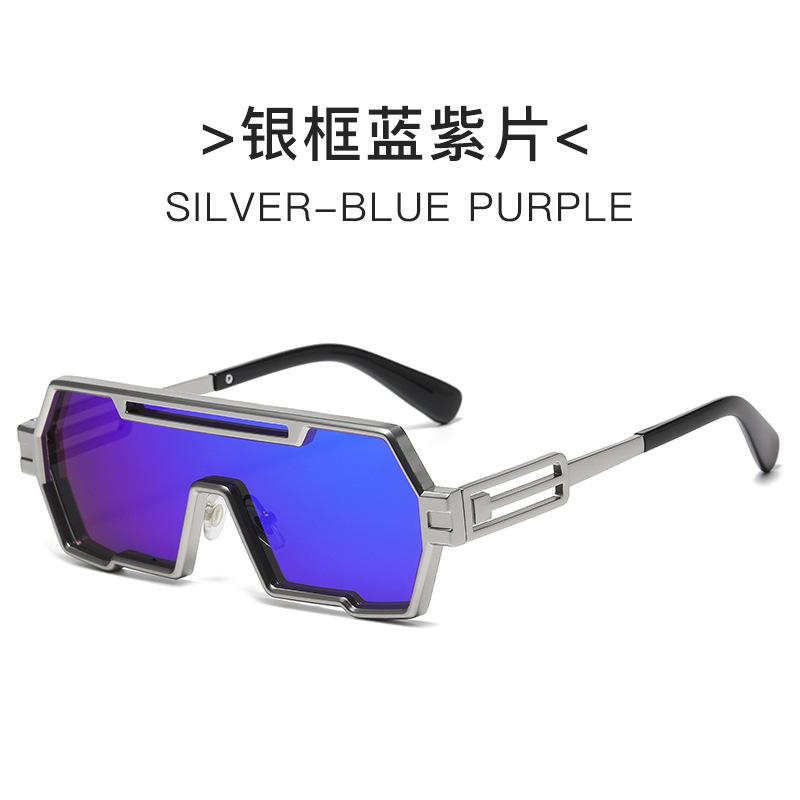 Мужские солнцезащитные очки в стиле панк, цельные женские солнцезащитные очки в стиле панк, большие квадратные очки в стиле ретро, большая оправа, солнцезащитные очки