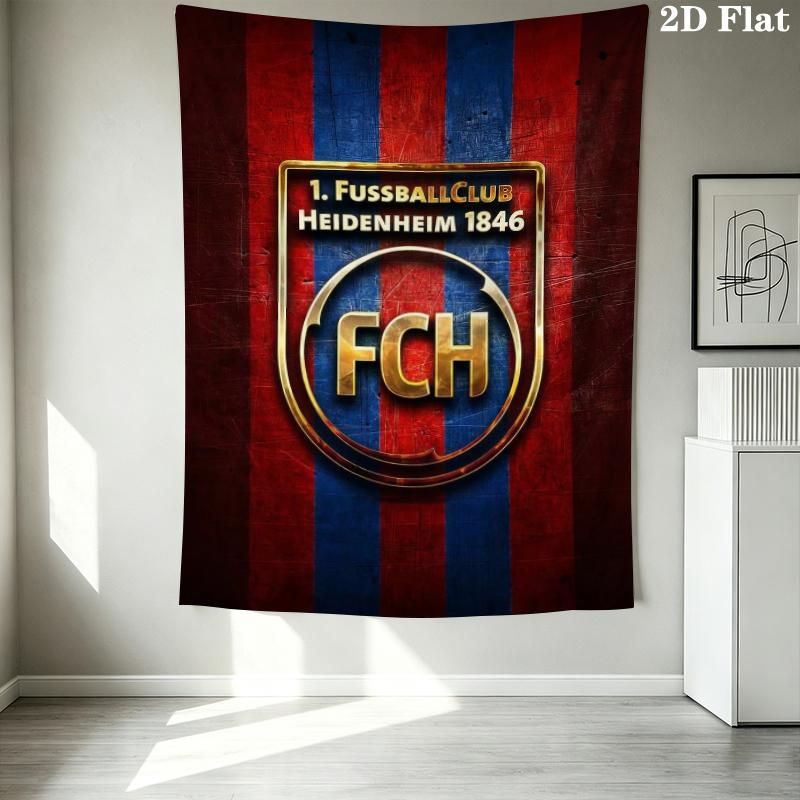 1 FC Heidenheim 1846 Wall Tapestry Aesthetic Wall Hanging Printed Fabric Blanket Decorative Tapestries for Bedroom Living Room Home Decor