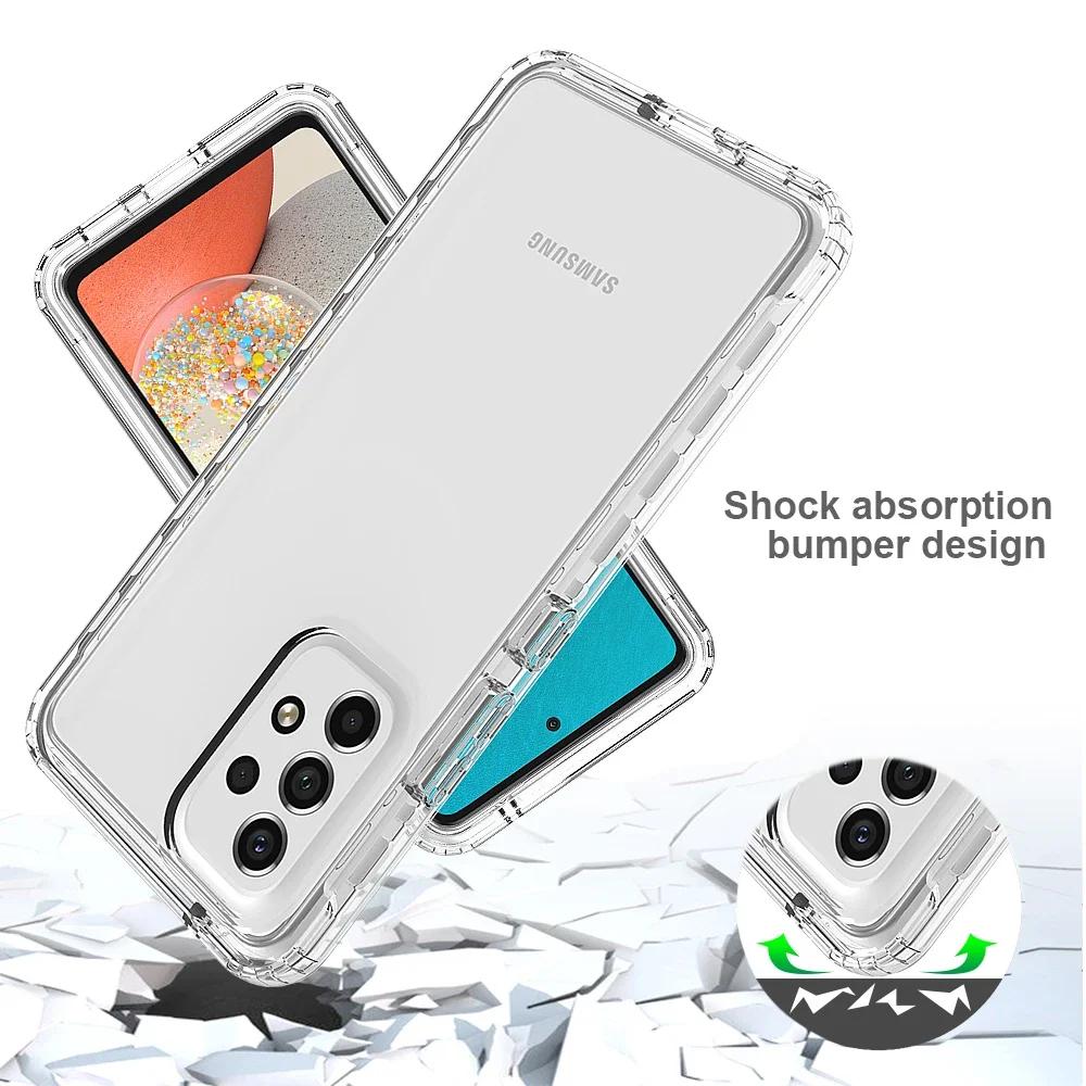 Прозрачный противоударный чехол для Samsung Galaxy S25 FE A17 A56 A55 A36 A16 5G A35 A14 A54 A34 A15 S25 edge S24 S22 S23 Ultra Plus