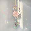 Crysta Pendant Flower Wind Chimes Garden Accessories Holiday Decoration Gifts Crystal Wind Chime