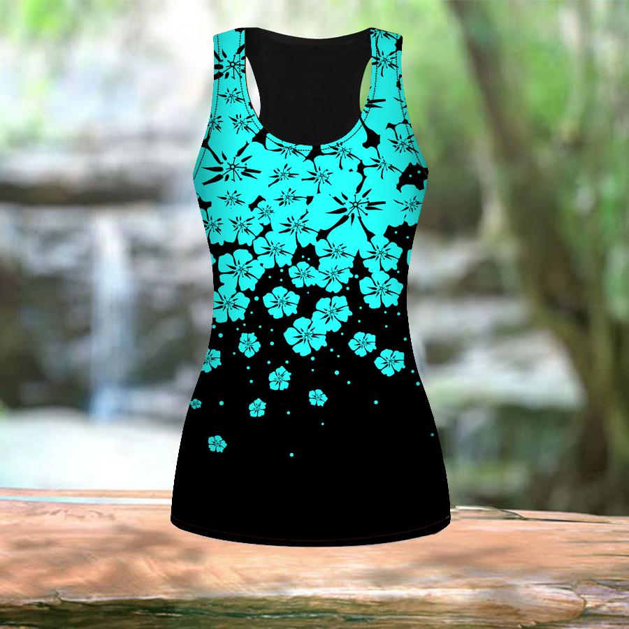 Женские летние спортивные рубашки с 3D принтом летающих цветов для занятий йогой и тренажерным залом, жилеты больших размеров