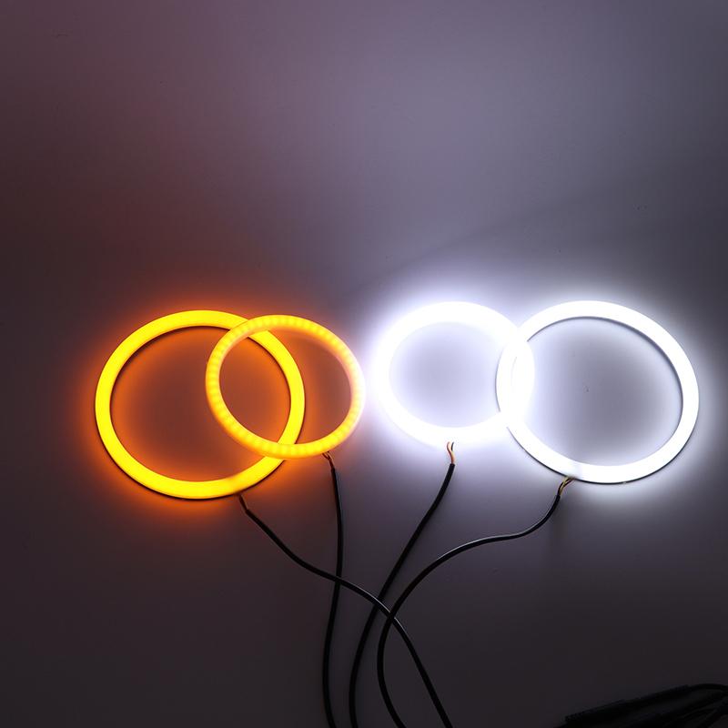 LED SMD Cotton Light Switchback Angel Eye Ring DRL Kit For BMW 3 Series E90 E91 2005 2006 2007 2008 Xenon Headlights