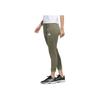 Adidas Logo Print Cuffed Nine-Point Casual Sports Pants Women Pants Heritage-Green FM9324
