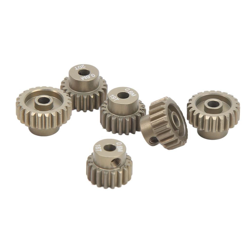 RC Motor Pinion Gear 3.175mm 18T 19T 20T 21T 22T 23T Metal Pinion Motor Gear Set for 1/8 1/10 RC Climbing Car General