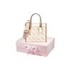 Coach Field 22 Classic Logo Embossed Charm Monogram Tote Bag Women tote White Brown C3866-B4SN6