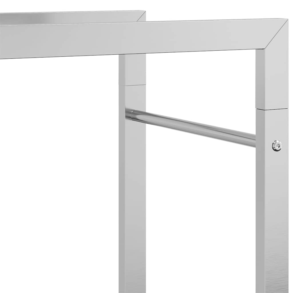 Firewood Rack 50 x 28 x 56 cm Stainless Steel