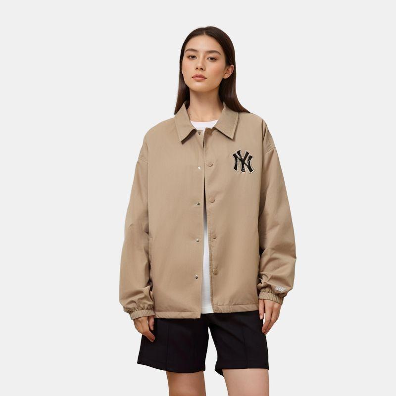 New Era FW24 MLB Винтажная Академическая Клубная Серия Свободный Покрой На Пуговицах Теплая Хлопковая Куртка с Длинным Рукавом Унисекс Куртки Хаки 14385114