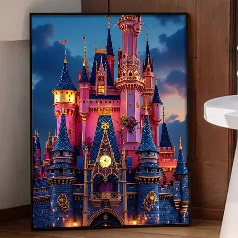 Disney Diamond Painting 5D DIY Castle Diamond Painting Art Diamond Painting Kit Adult/Beginner Gift Idea Home Decor
