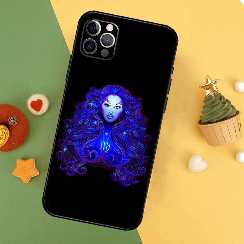 Неоновый чехол со знаками зодиака для iPhone 17 Pro Max 17Air 16E 15 14 13 12 11 16 Pro Max Mini Ударопрочный чехол