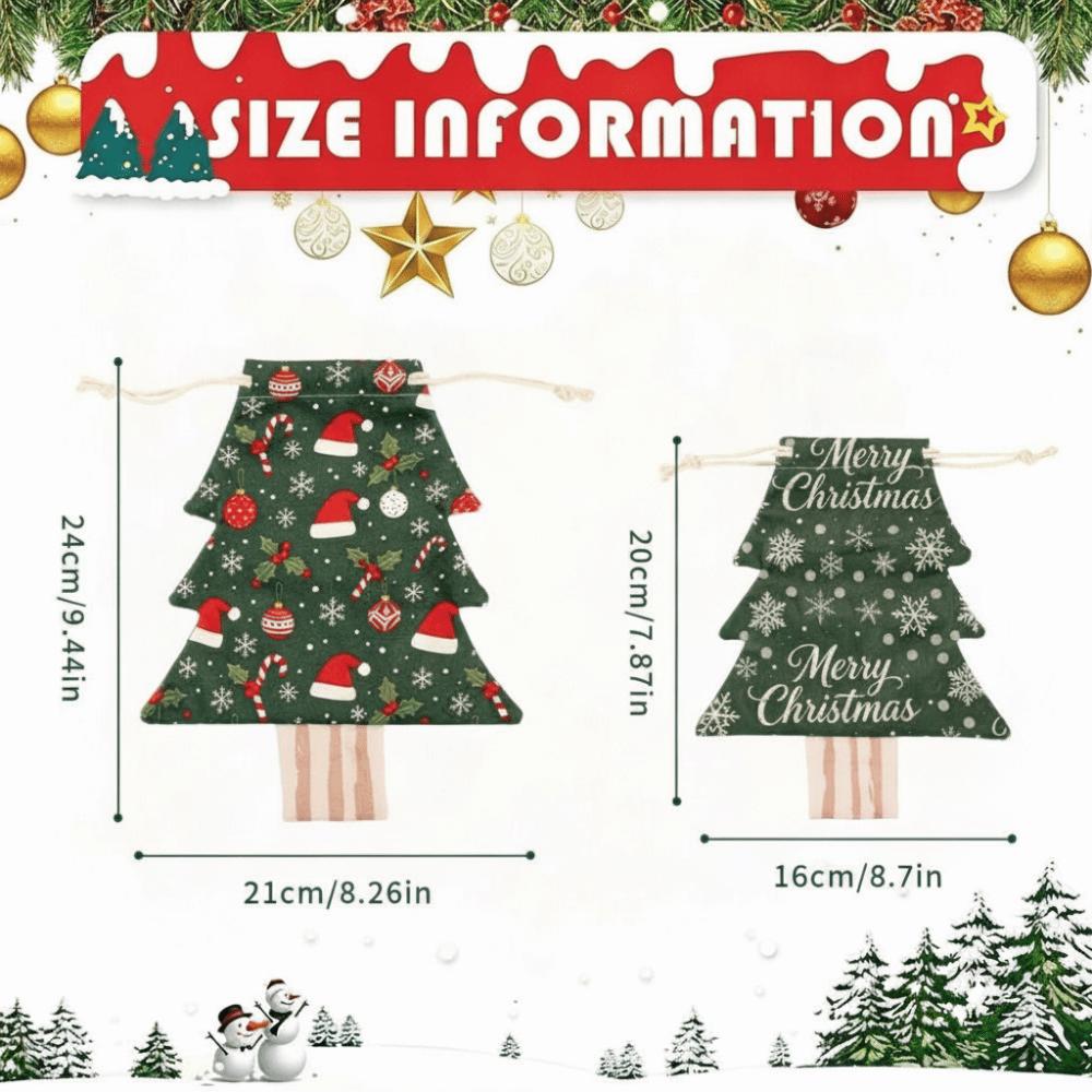 Flannel Drawstring Storage Bags Drawstring Design Pocket Christmas Bags Gift Giving