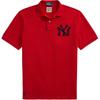 Polo X New York Yankees Однотонная футболка-поло с вышивкой логотипа, длинный рукав, унисекс, топ 710967425-003