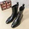 Fashion Fashionable New Men's Pointed Brushed Color Side Zipper High Top Boots British Men's Comfortable Anti Slip Chelsea Outdoor Boots
