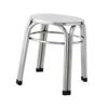 Backless Round Bar Stool Metal Construction Easy to Clean Suitable for Indoor and Outdoor Settings