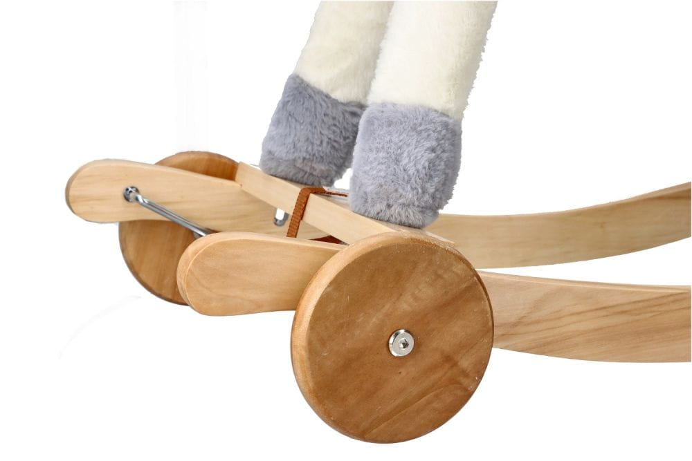 Adam Toys Złoty Jednorożec - Koń Na Biegunach Jeździk 2W1
