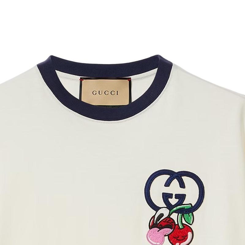 Gucci Cotton Jersey T-Shirt With Patch 'Off White' Men's 785345-XJGIK-9088
