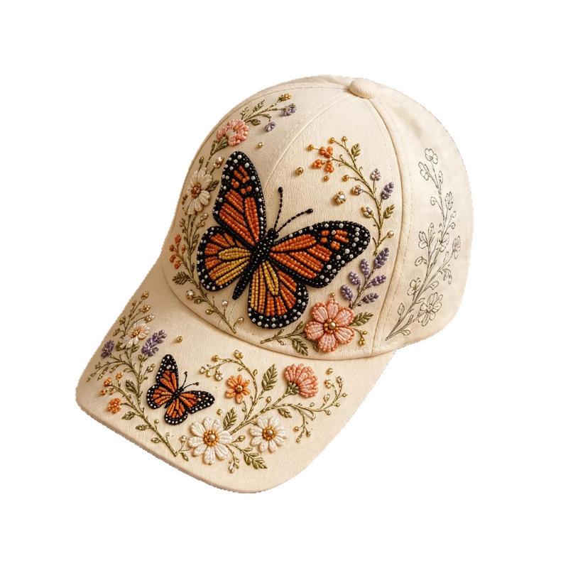 New D Digital Printing Butterfly Baseball Cap Morning Garden Adult Cap Peaked Cap Pastoral